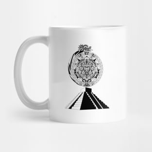 quetzalcoalt in pyramid mexican Mug